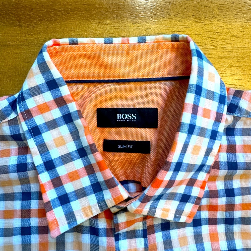 Men’s Hugo boss checkered shirt